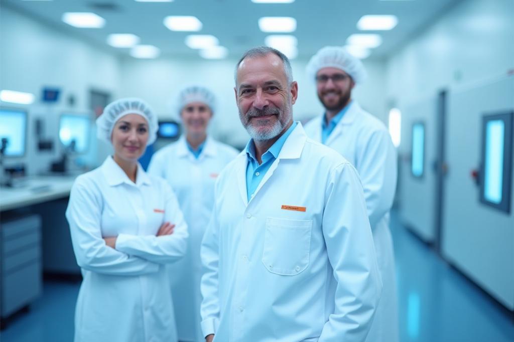 Team von Lumos Swift in einer modernen Fertigungsanlage für Optikkomponenten